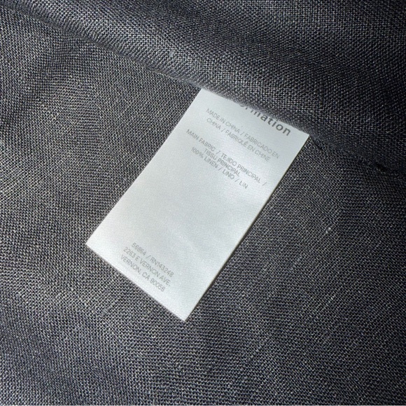 SET OF Reformation Aspen Linen Top Vest Set Women's Size 6 Black Mini Skirt Top - Picture 11 of 13